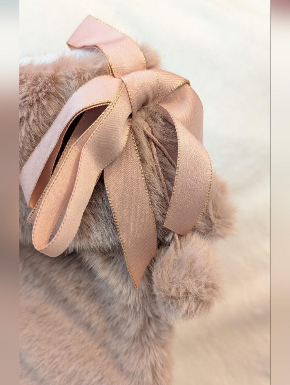 Victoria's Secret Christmas Stocking Plush 17" pinkish Mauve NWT - Picture 3 of 4